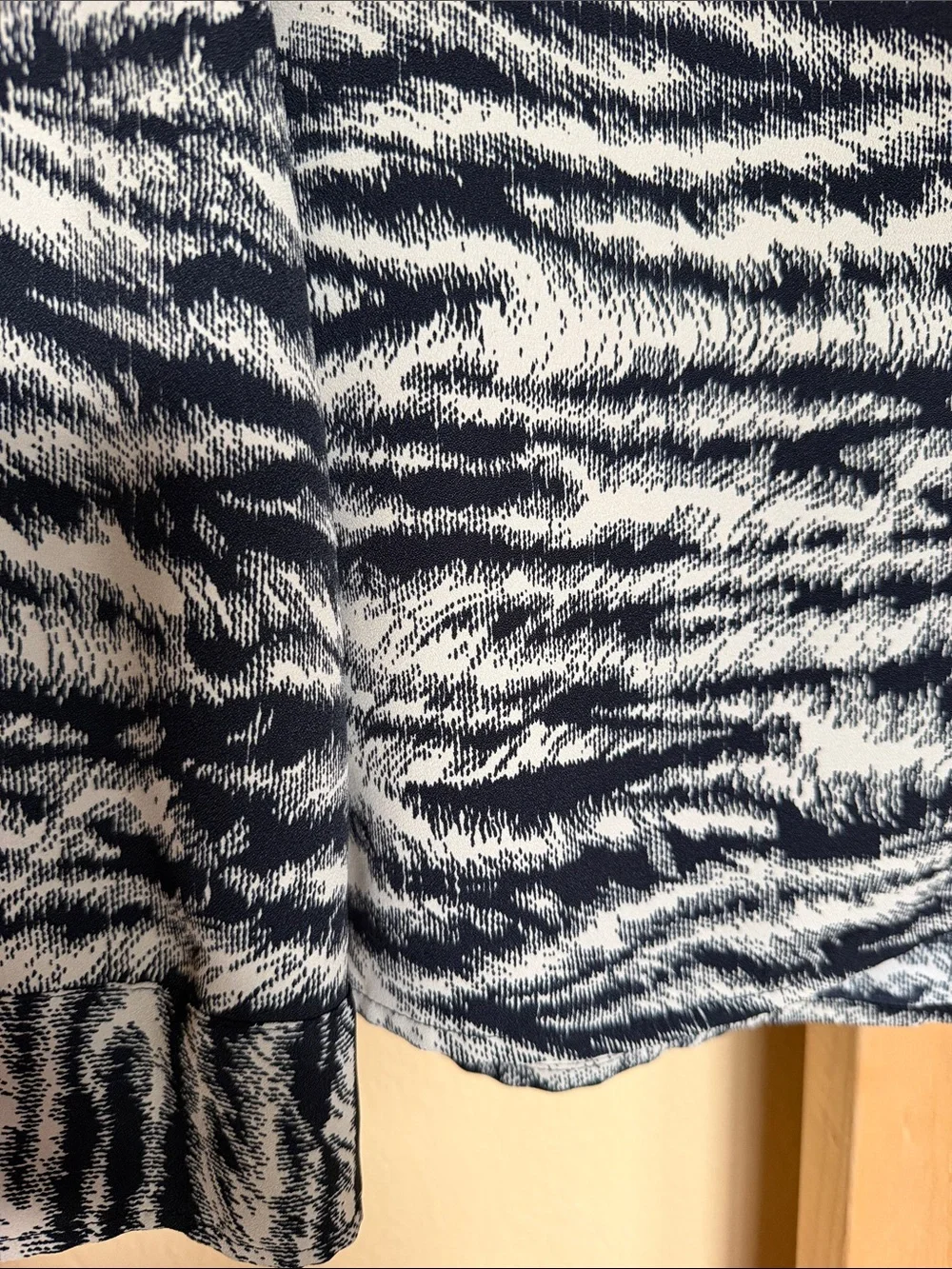 Express Zebra-print Button-Down Blouse